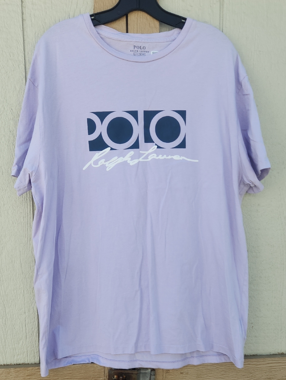 Polo Ralph Lauren Cotton Logo Graphic Tshirt Classic Leisure Weekend Large Light